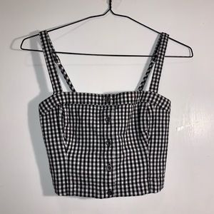 hollister checkered croptop 🖤